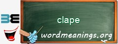 WordMeaning blackboard for clape